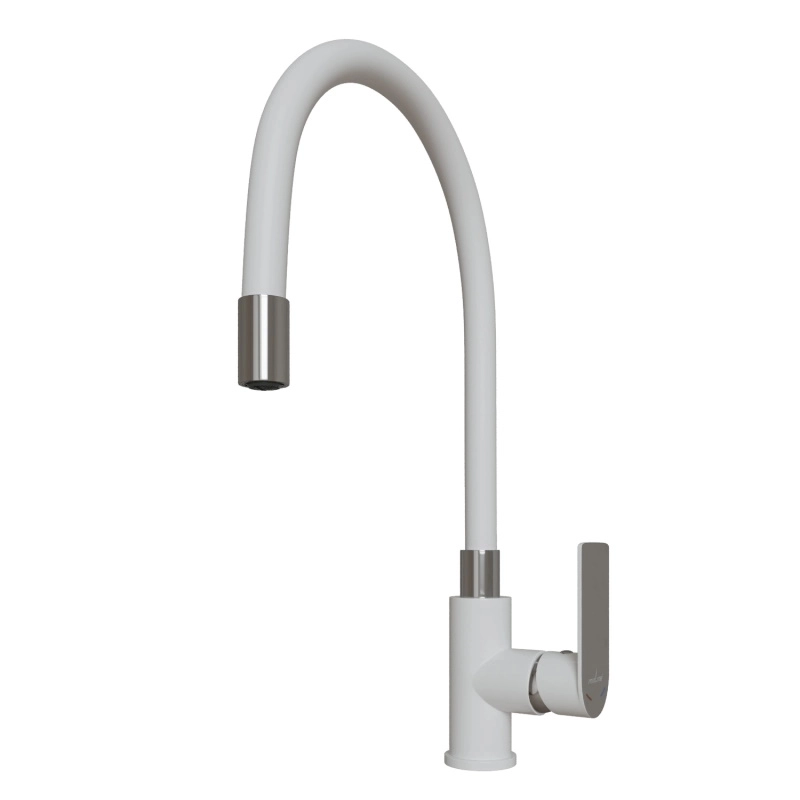 Смеситель д/у Mixline ML33-098 City White 35k бел/хром гиб.изл-image-1