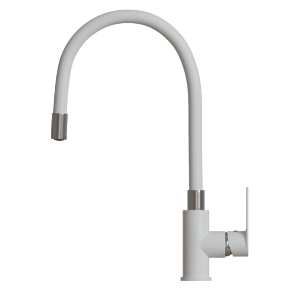 Смеситель д/у Mixline ML33-098 City White 35k бел/хром гиб.изл-image-2