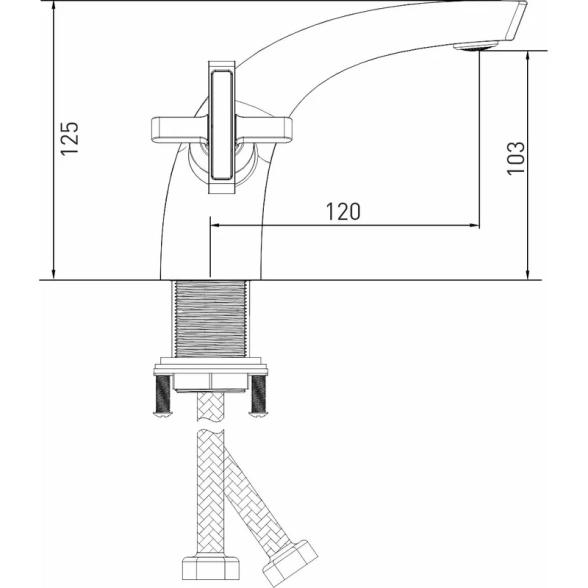 Смеситель д/у Mixline Graphite ML38-04 1/2кер графит-image-4