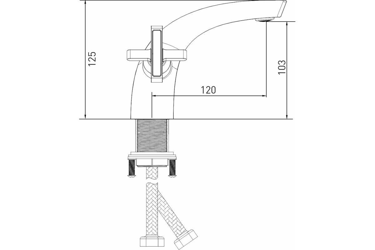 Смеситель д/у Mixline Graphite ML38-04 1/2кер графит-image-4