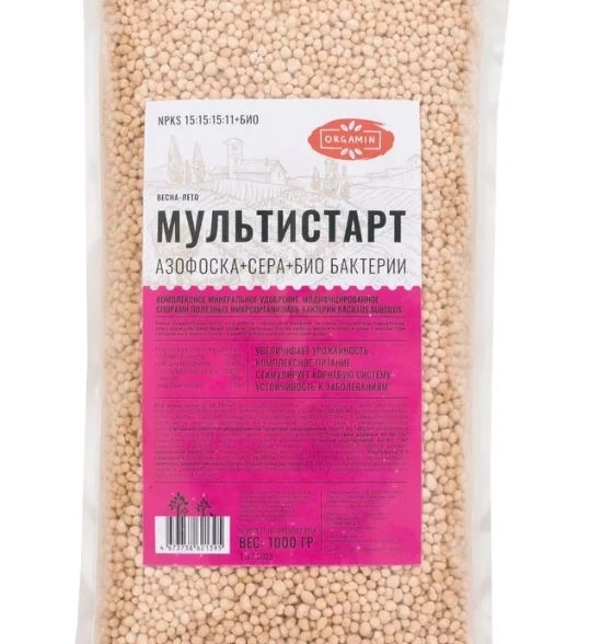 Мультистарт удобр. универс.(азофоска 15:15:15+сера+био)1кг