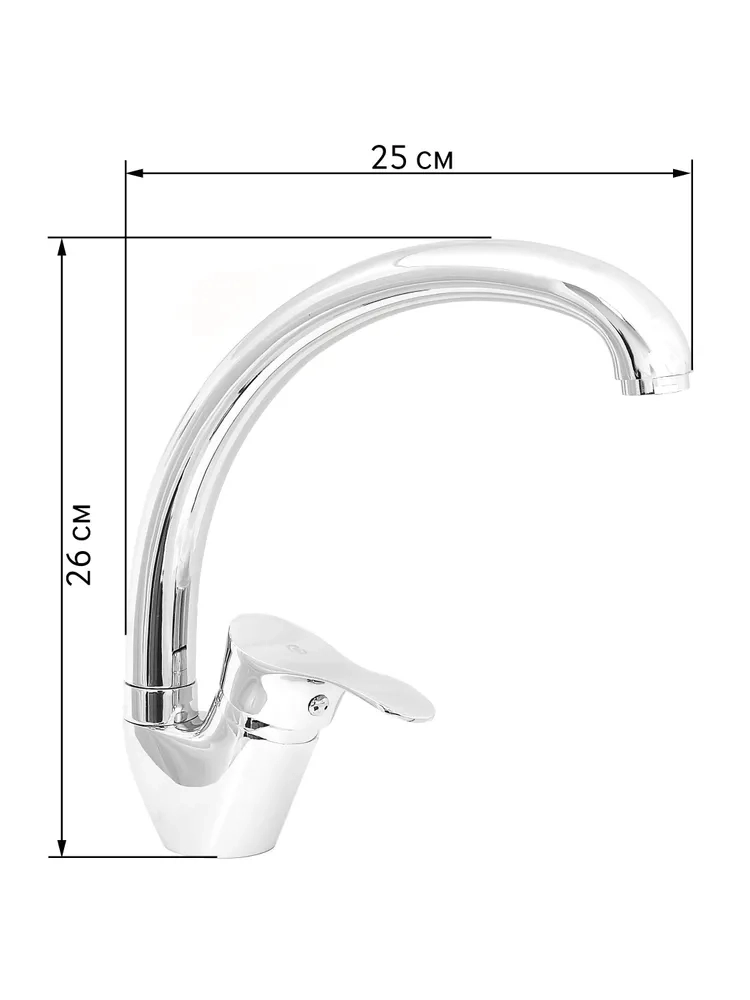 Смеситель в/м STANDART MAXI СТК-755 шар. d-35 SB65-image-1