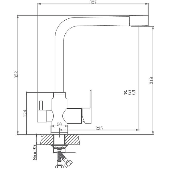 Смеситель в/м Haiba HB76802 хром-image-2
