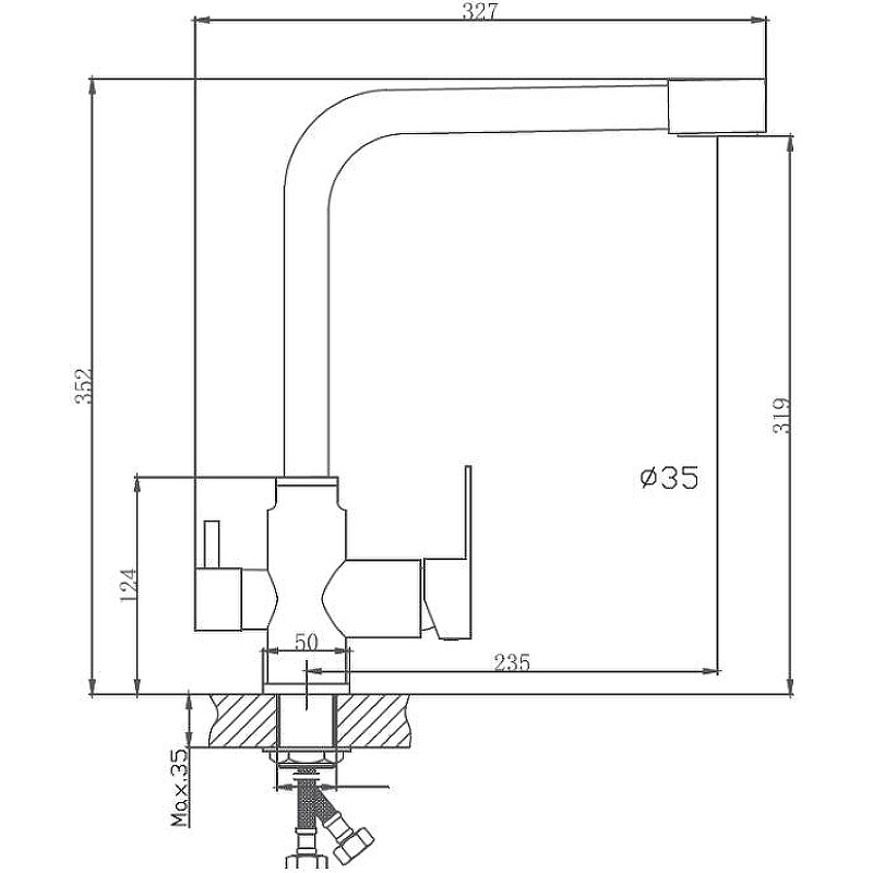 Смеситель в/м Haiba HB76802 хром-image-2