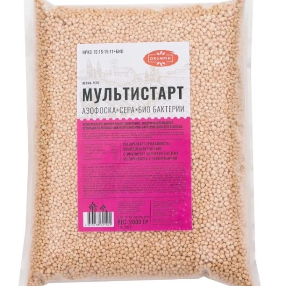 Мультистарт удобр. универс.(азофоска 15:15:15+сера+био)2кг