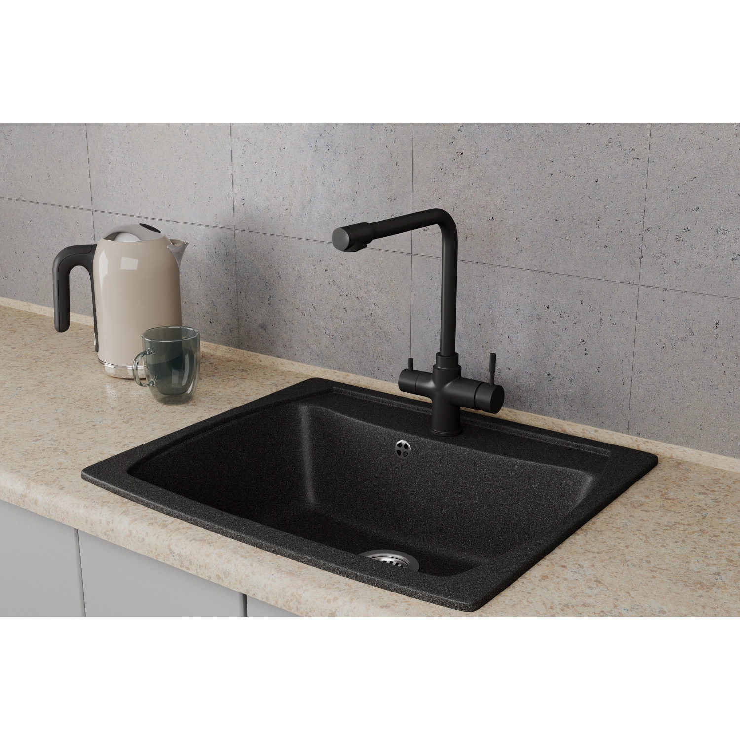Смеситель в/м RUSH MS9035-33Black фильтр.-image-1