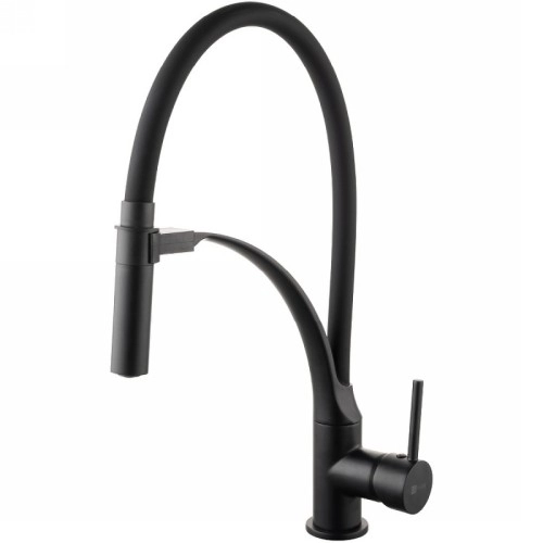 Смеситель в/м Lemark Соул LM6007BL гиб.излив черный