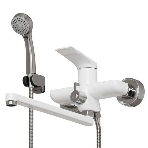Смеситель в/м 35к MIXLINE ML-41-02 Swan White белый хром-image-2