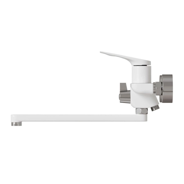 Смеситель в/м 35к MIXLINE ML-41-02 Swan White белый хром-image-3