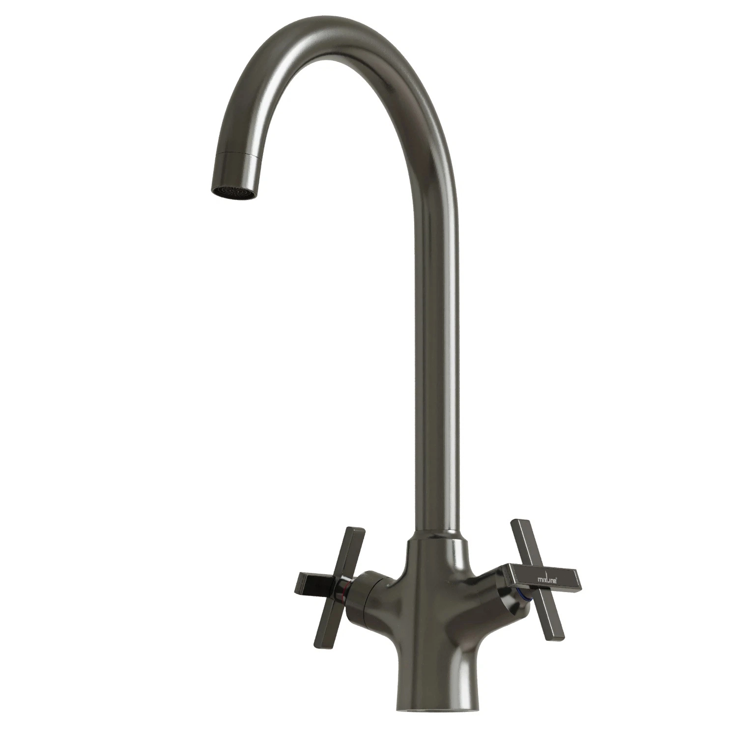 Смеситель в/м Mixline Graphite ML38-032 1/2кер графит-image-1