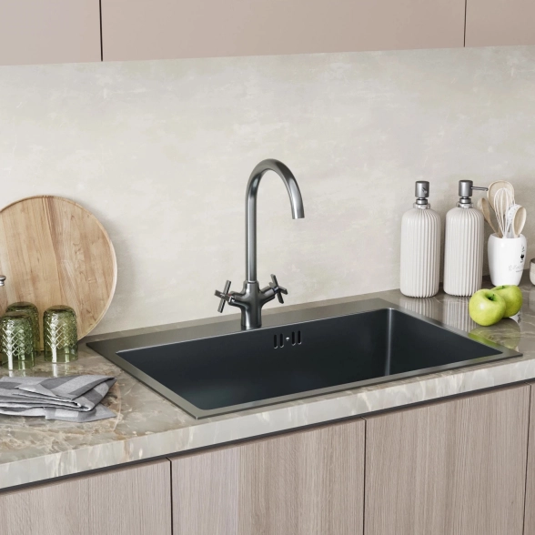 Смеситель в/м Mixline Graphite ML38-032 1/2кер графит-image-3