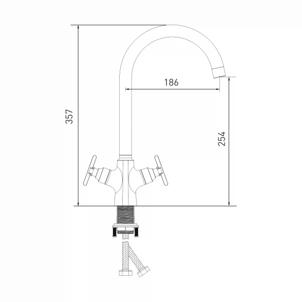 Смеситель в/м Mixline Graphite ML38-032 1/2кер графит-image-4