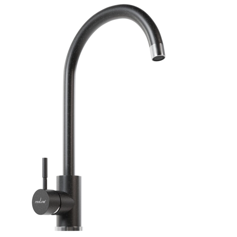 Смеситель в/м 35к MIXLINE ML-GS15 (308) черный-image-1
