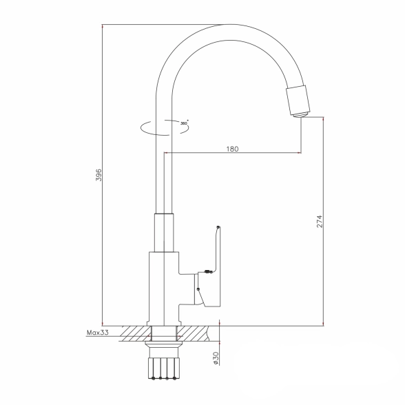 Смеситель в/м Mixline ML35-093 серый-image-4