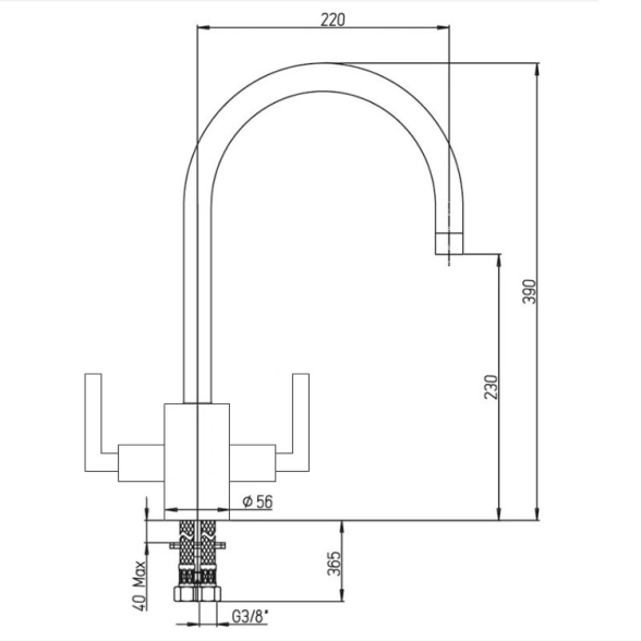 Смеситель в/м Paini Кучина 64CR490Q12QKM-image-3