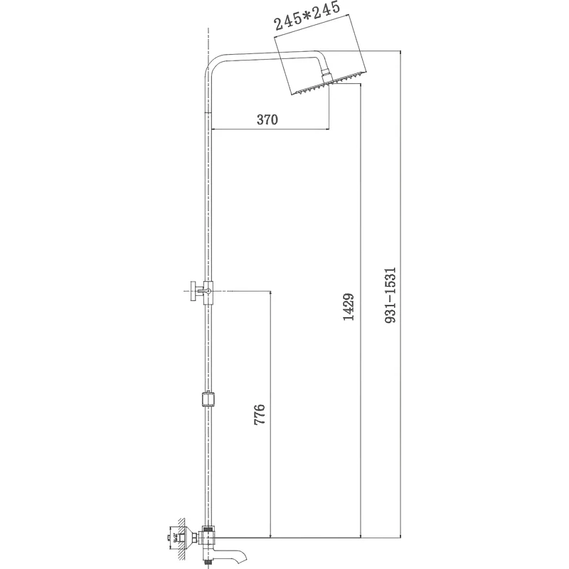 Смеситель д/душ.кабины Haiba HB2422 зонт-image-4