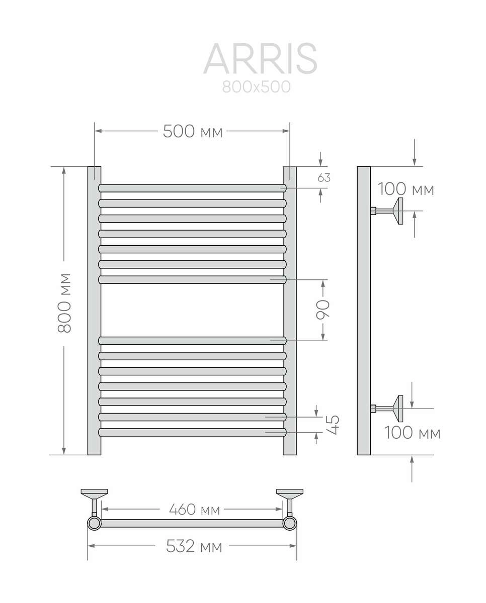 Пол/сушитель INDIGO Arris 80х50 полиров. AUT-image-1