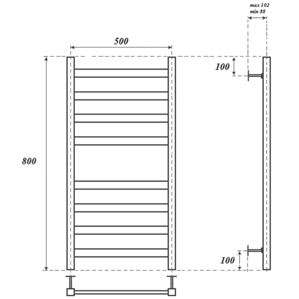 Пол/сушитель Point Меркурий PN83158B П8 50х80 черный-image-2