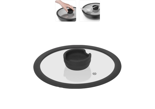 Крышка стеклянная силик.ободок 20см NADOBA FINA