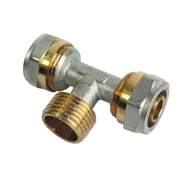 Тройник 16х3/4х16 ц/ш/ц