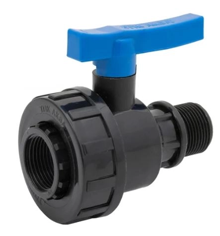 Кран шаровой нар/вн 1/2"-1/2" ПЭ PN16 ТПК-АКВА