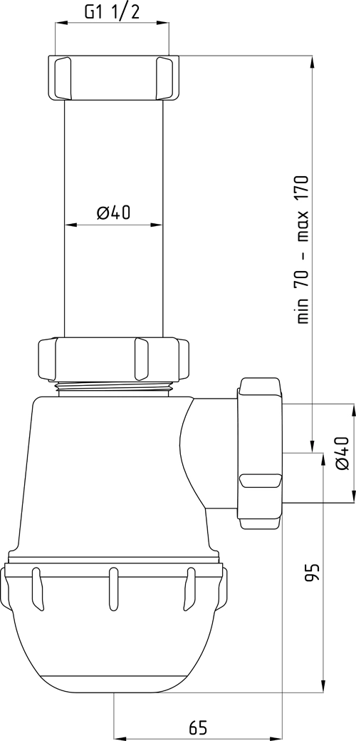 Сифон Ани Грот 1 1/2" 40 б/в А 01 20-image-1