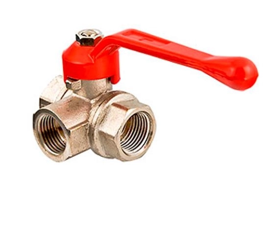 Кран 3-х ходовой Valtec тип L 1/2" г/г/г VT.360.N.04