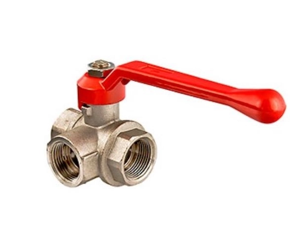 Кран 3-х ходовой Valtec тип T 1/2" г/г/г VT.361.N.04