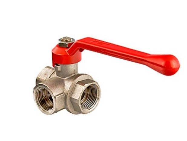 Кран 3-х ходовой Valtec тип T 1/2" г/г/г VT.361.N.04