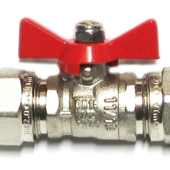 Кран шар д/МП трубы 16х16 ц/ц баб. VALTEC VT.343