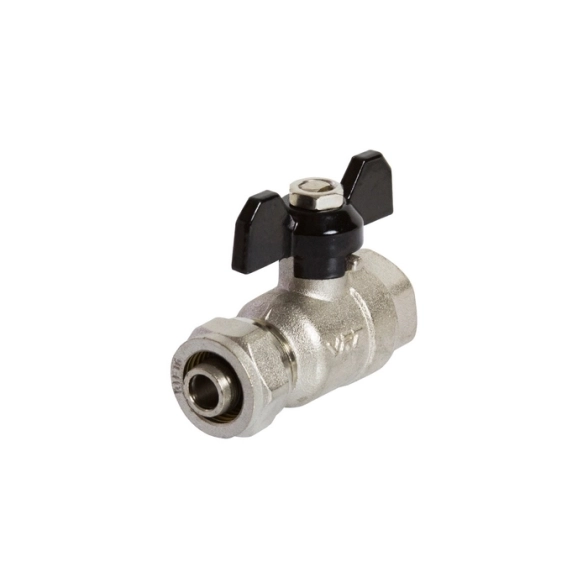 Кран шар д/мп трубы 1/2"х16 вн/ц VRT никель
