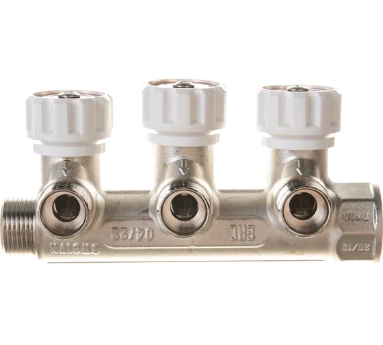 Коллектор 3/4"x1/2" с/рег.вент VALTEC (3вых)