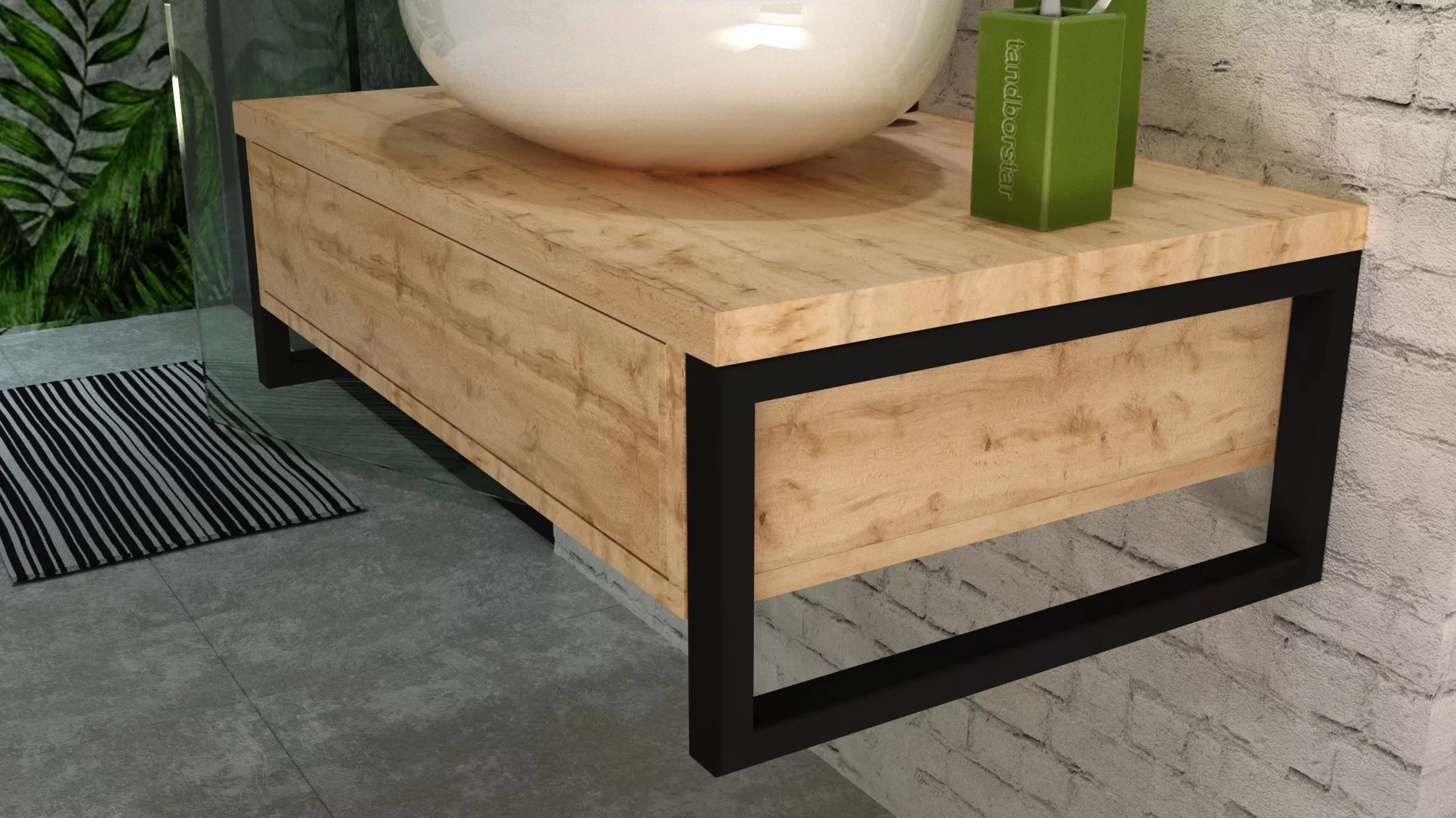 Тумба ГРАНЖ ЛОФТ/Grunge Loft 70П 1в.ящ. Дуб Вотан