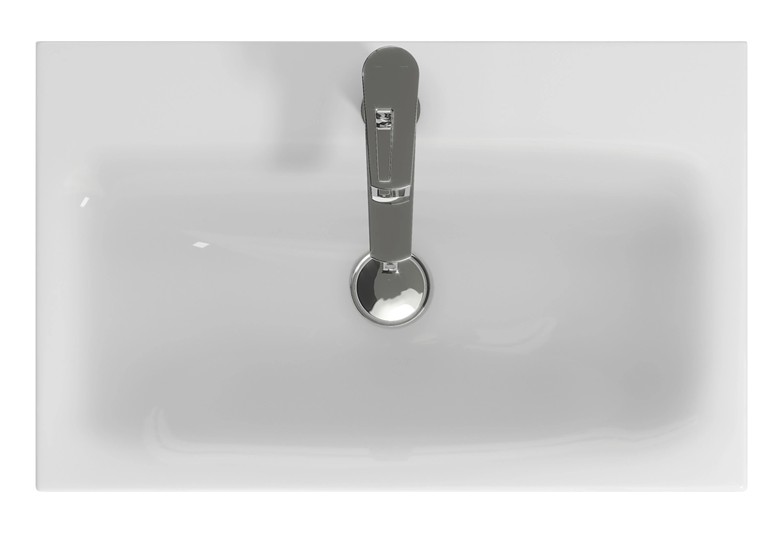 Раковина мебельная MODUO 60 узкая 1 отверстие UM-MOD60SL/1-image-2