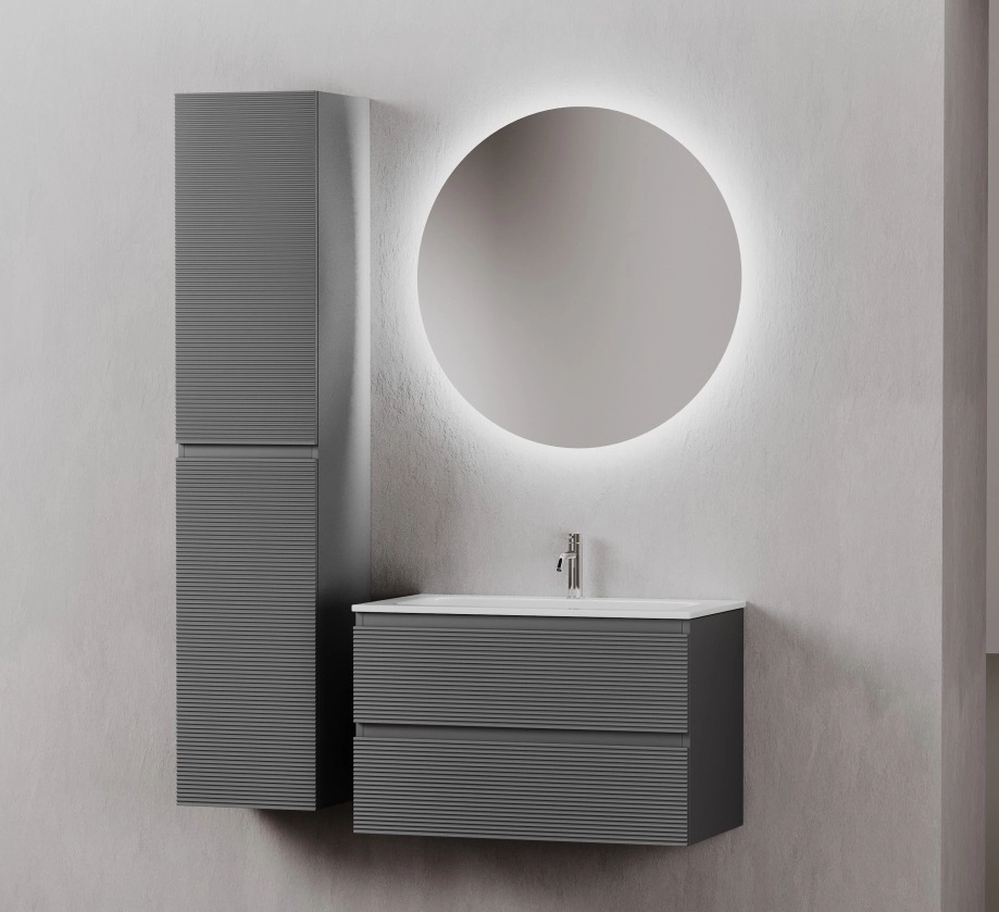 Тумба SANCOS Folk 80см 2я Grey Soft подвес-image-1