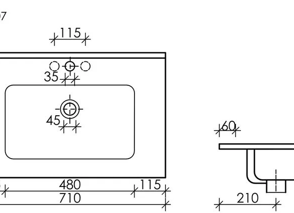 Умывальник Element CN7007 700*460*175-image-1