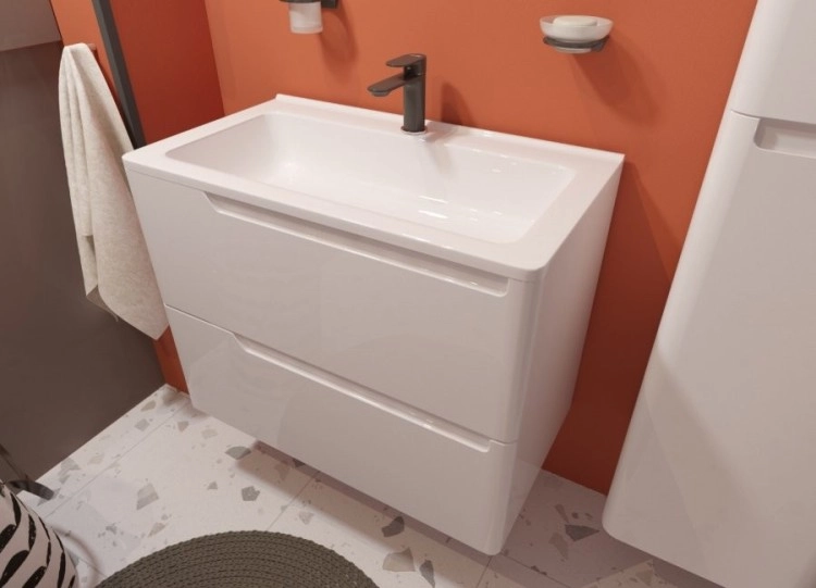 Комплект мебели Kare Luxe 800х450 подвесной 2 ящика-image-1