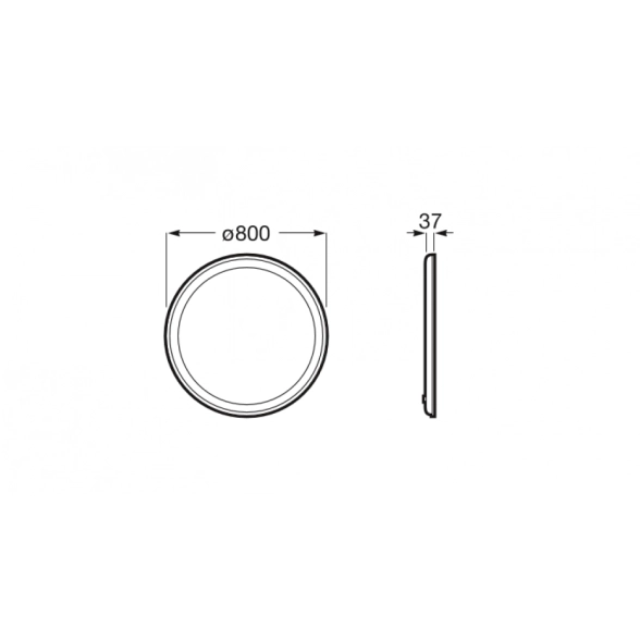 Зеркало Roca IRIDIA d80 LED 812337000-image-1