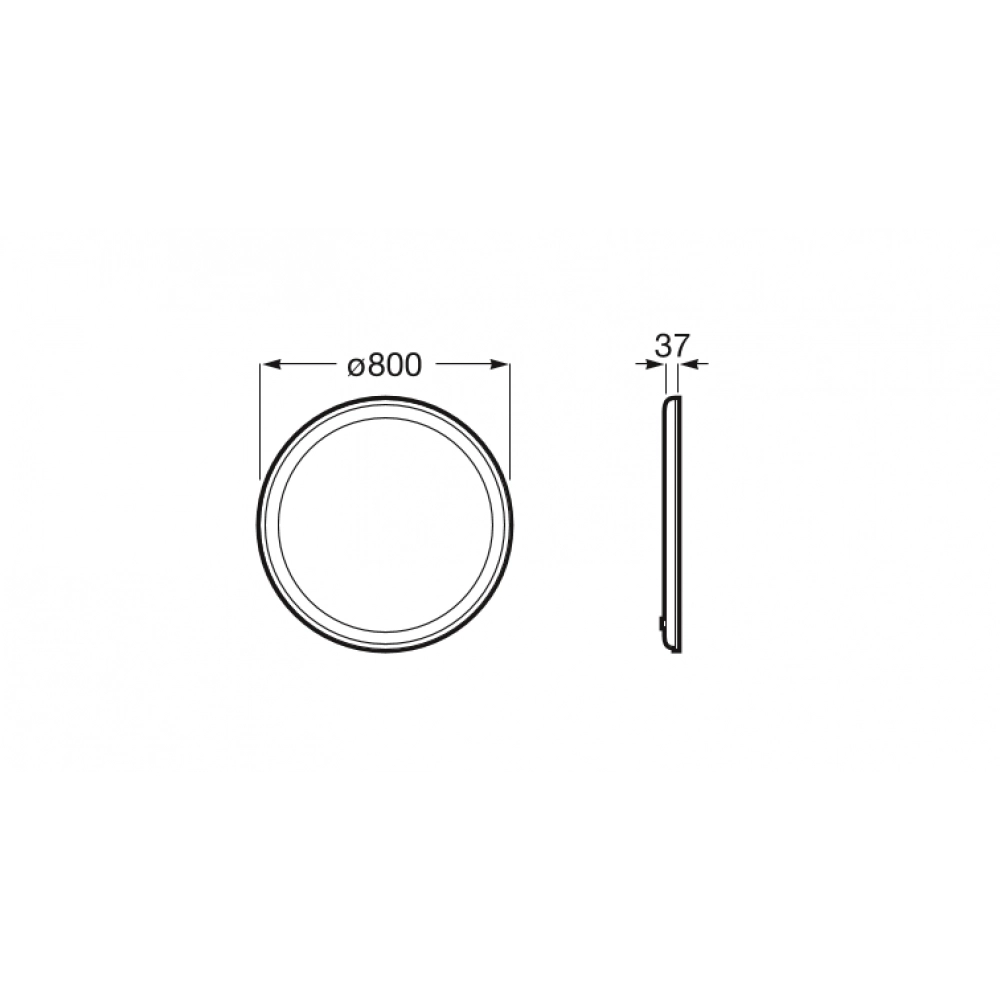 Зеркало Roca IRIDIA d80 LED 812337000-image-1