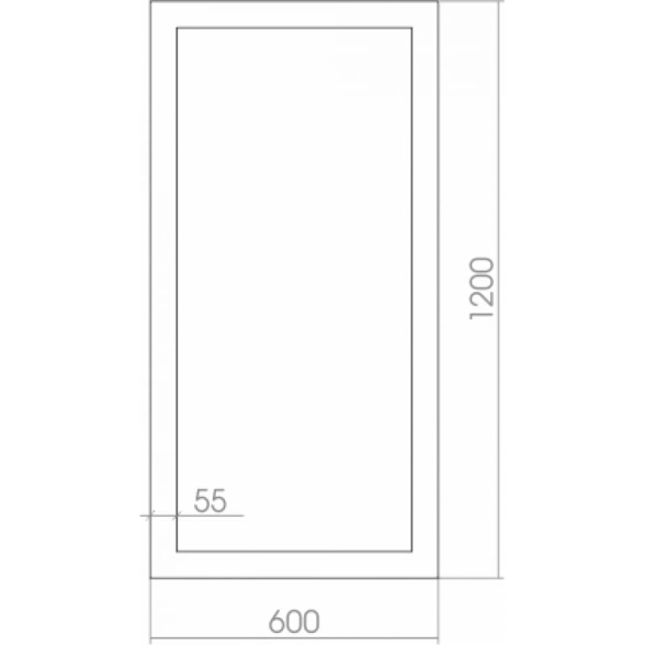 Зеркало Mixline Сельвия 600х1200 серебро-image-1