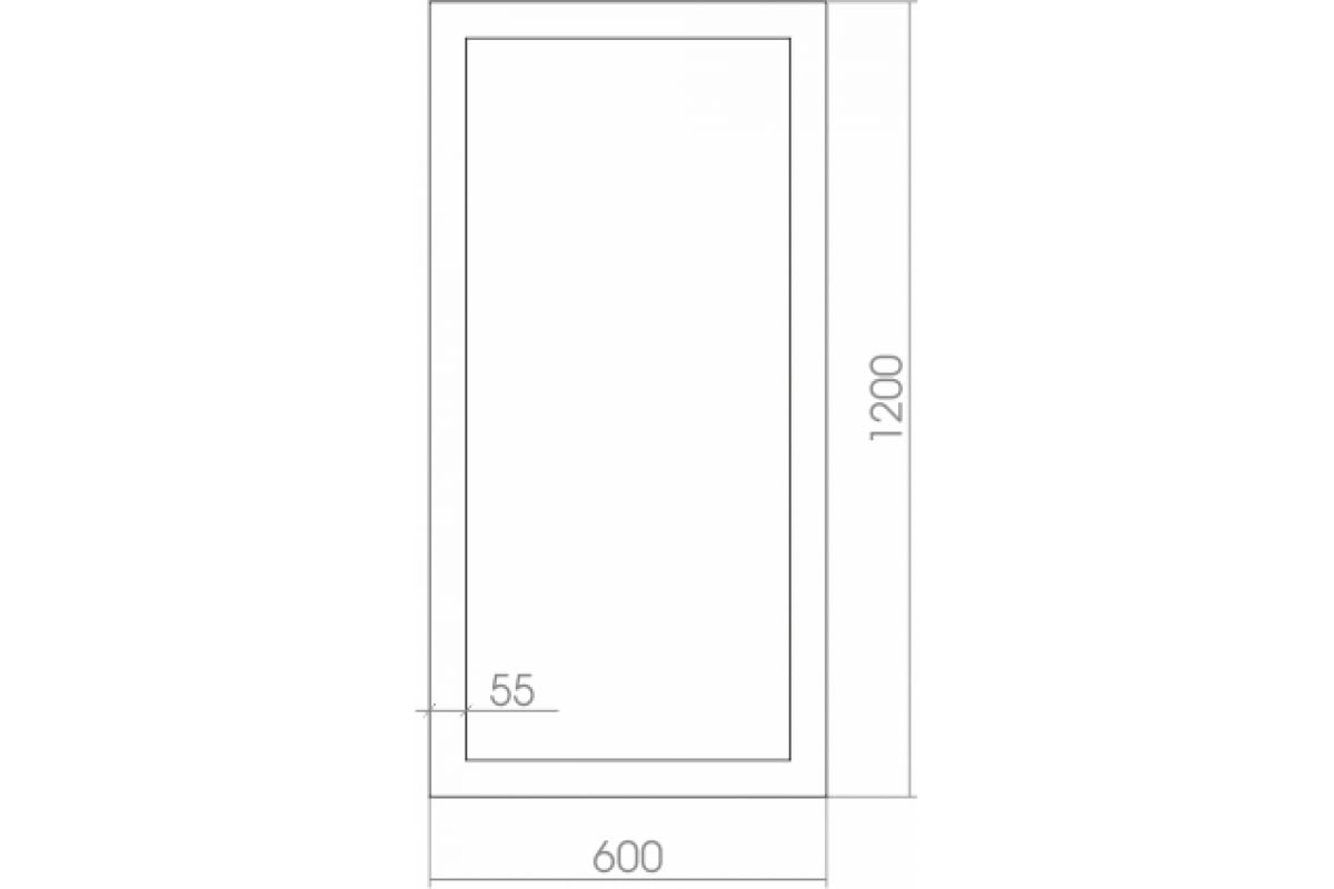 Зеркало Mixline Сельвия 600х1200 серебро-image-1