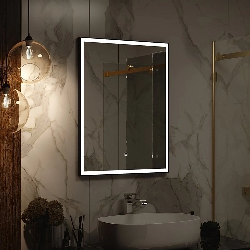 Зеркало Frame White LED 600х800-image-1