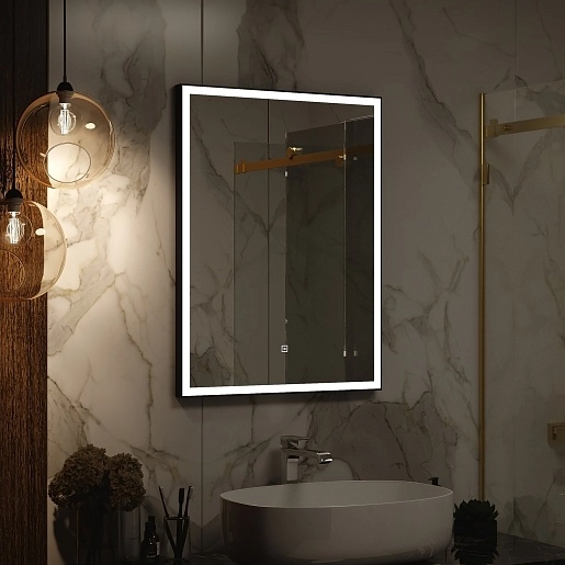 Зеркало Frame White LED 600х800-image-1