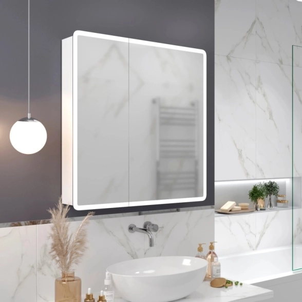 Зеркальный шкаф MIXLINE Сканди 800*800(ШВ) светодиодн.подсв