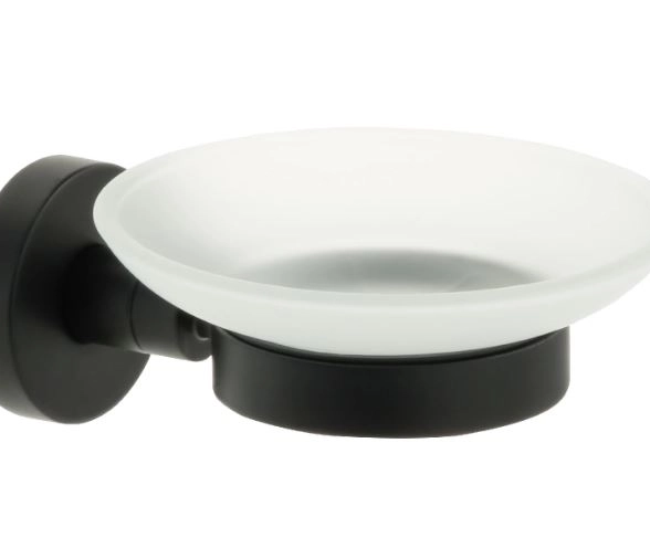 Мыльница стекло FIXSEN COMFORT BLACK FX-86008 черная