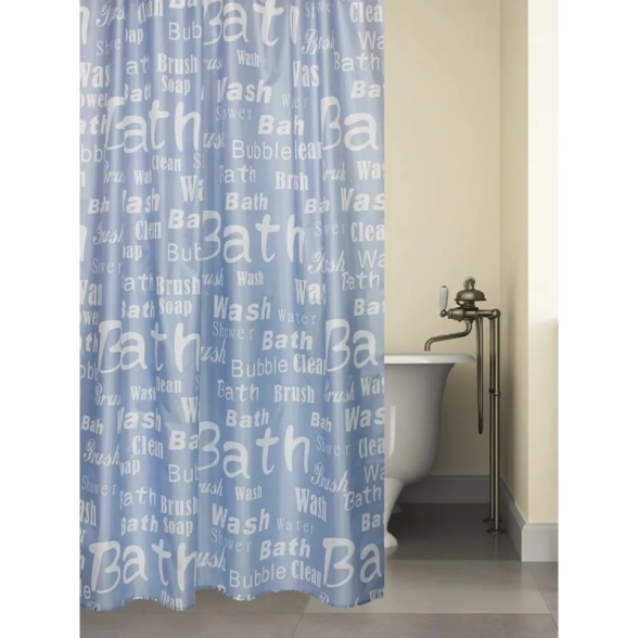 Штора д/в BATH Blue Front голубой 180х180 ch15061