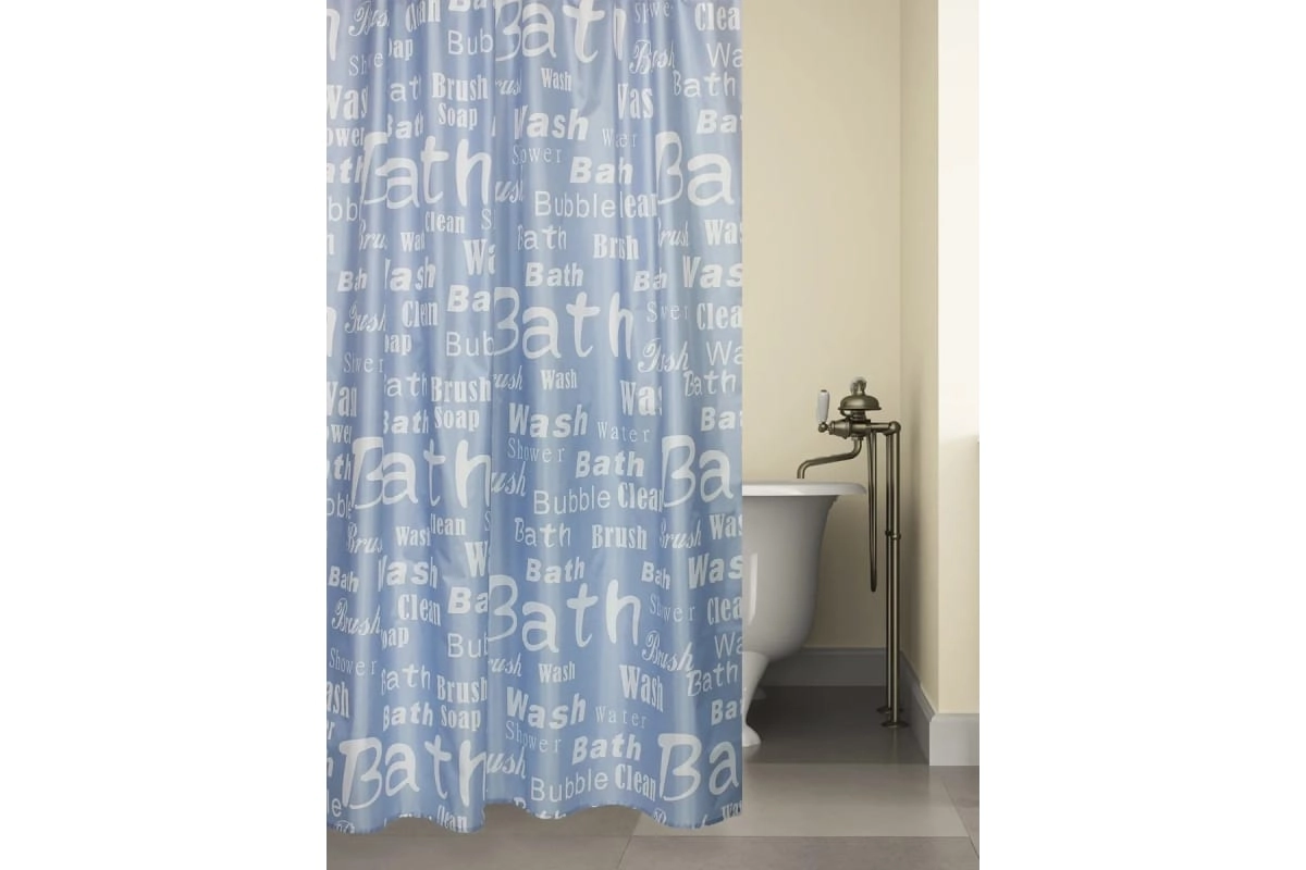 Штора д/в BATH Blue Front голубой 180х180 ch15061