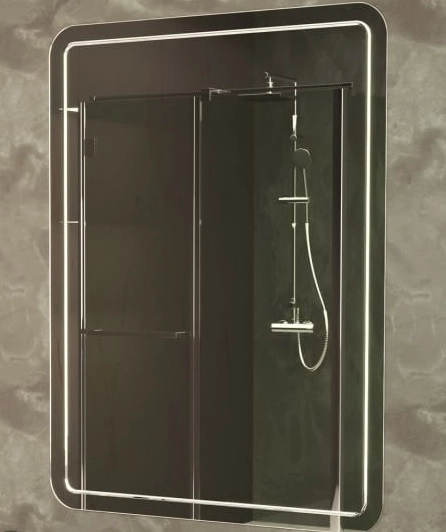 Зеркало MIXLINE Неро 450*750 (ШВ) гравировка