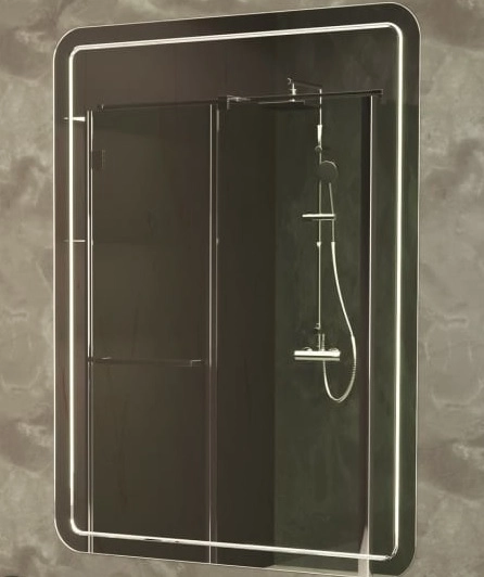 Зеркало MIXLINE Неро 450*750 (ШВ) гравировка