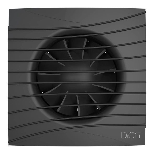 Вентилятор ЭРА SILENT D125 DICITI Matt black